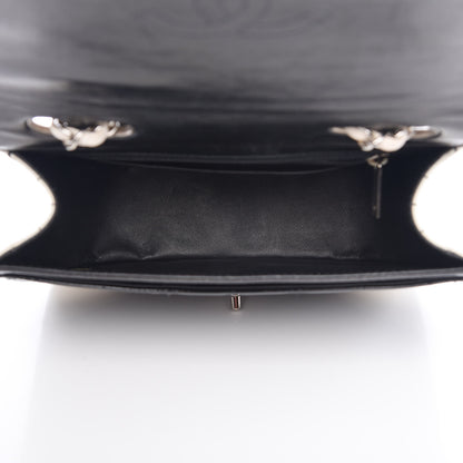 Chanel Lambskin Patent Chocolate Bar Flap Black White 6 of 10