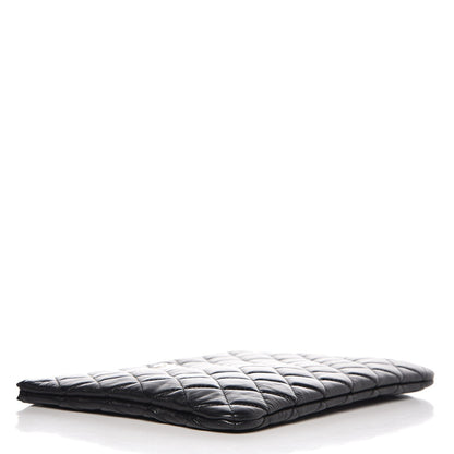 Chanel Lambskin Quilted Medium Cosmetic Case Black 4 of 7