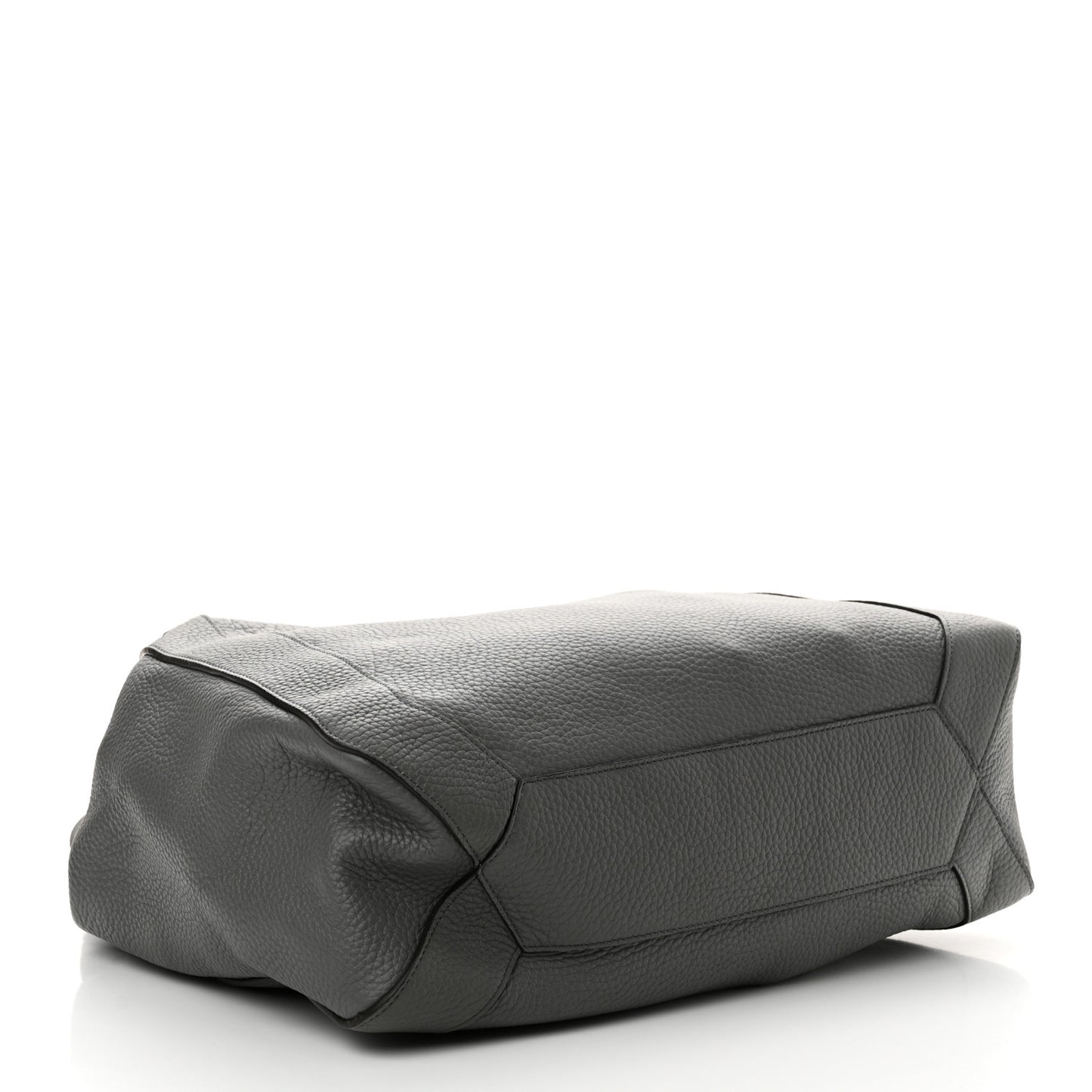 Heavy Grain Calfskin Millie Tote Charcoal