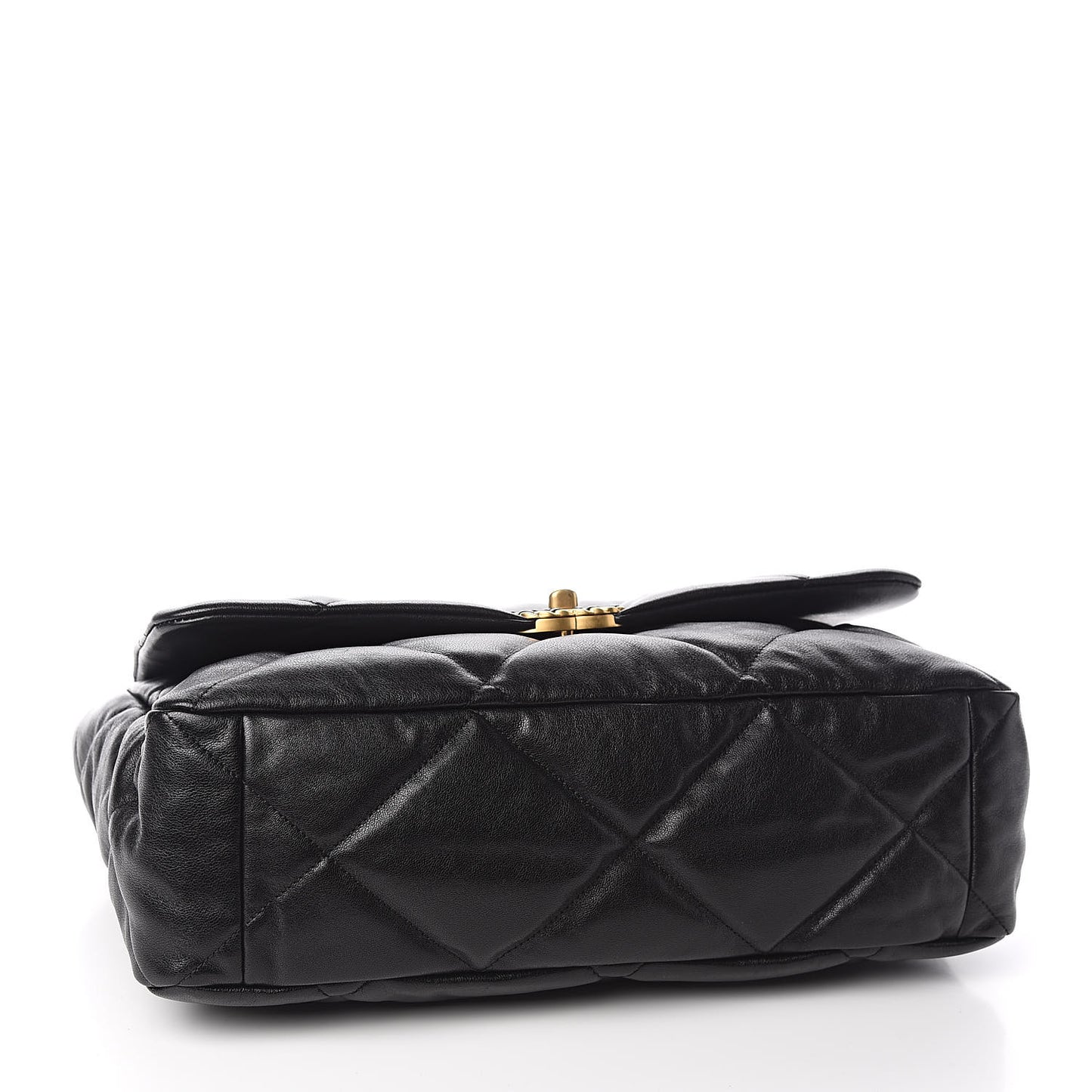 Goatskin Quilted Maxi 19 Flap Black