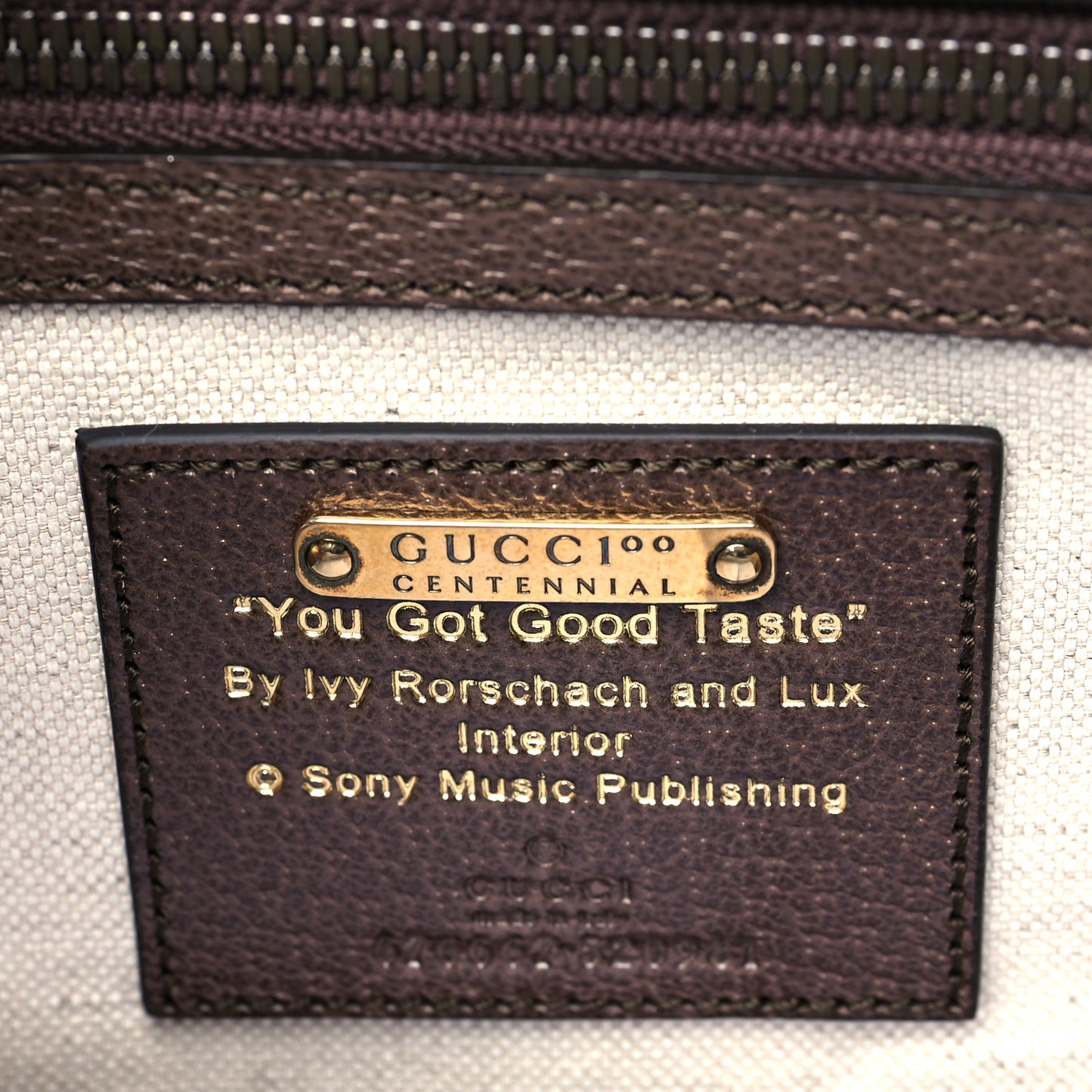 Textured Dollar Calfskin Gucci 100 Medium Tote Bag New Acero Multicolor