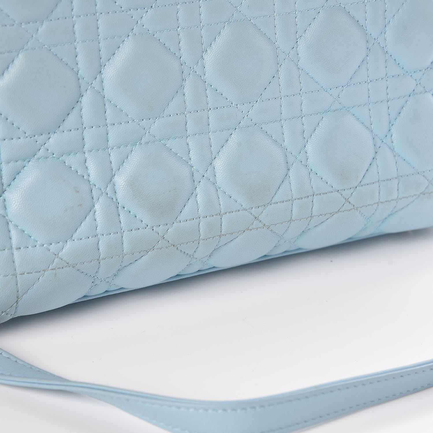 Christian Dior Lambskin Cannage Medium Lady Dior Light Blue 12 of 12