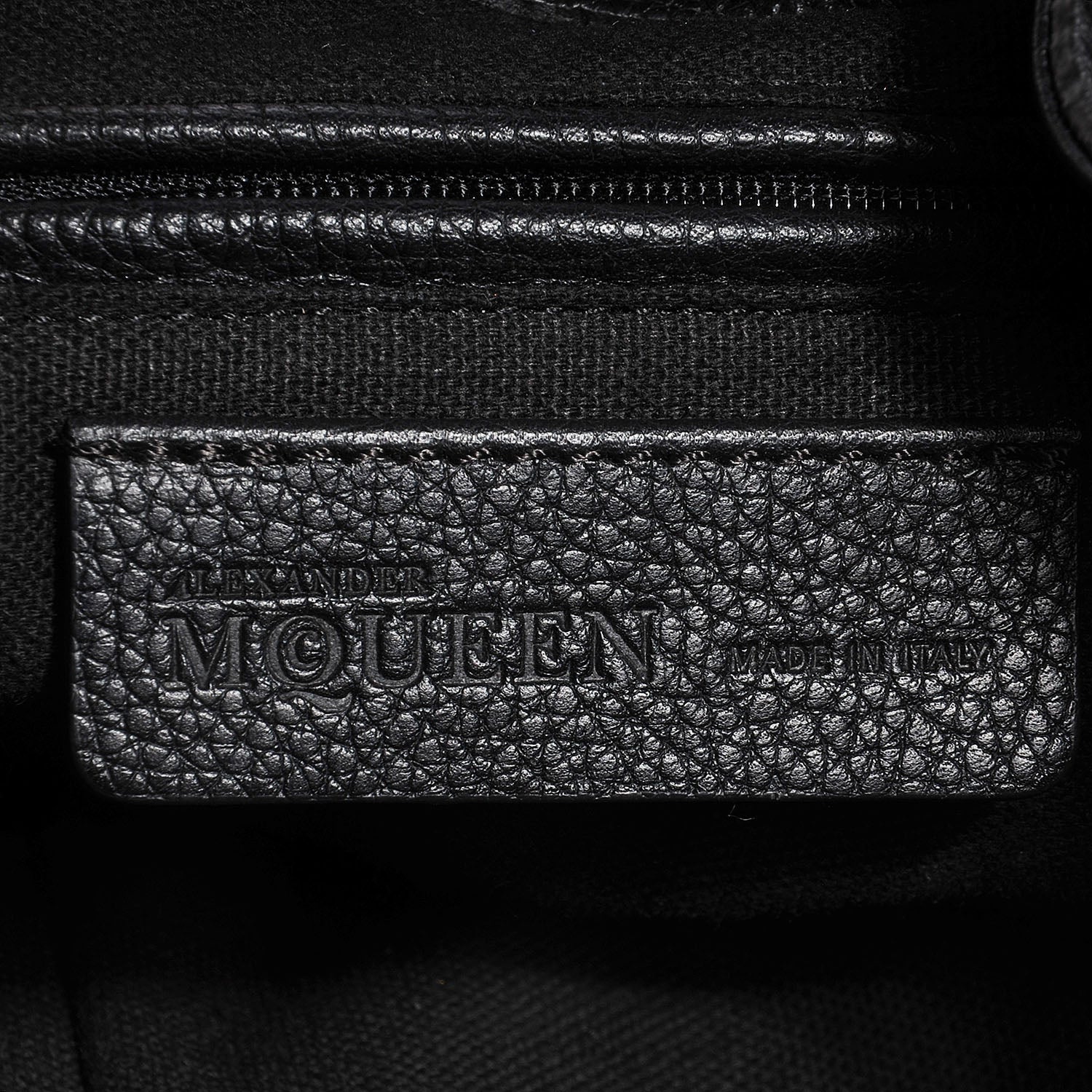 Alexander McQueen Calfskin Padlock Skull Bucket Bag Black 7 of 9