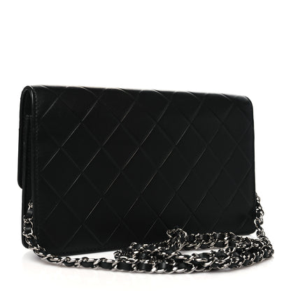 Chanel Lambskin Embossed Lax Wallet On Chain WOC Black 3 of 12