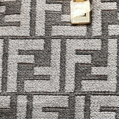 Fendi Chenille Vitello King Plexiglass FF Mini By The Way Top Handle Boston Bag Tortora Nuvola 8 of 11