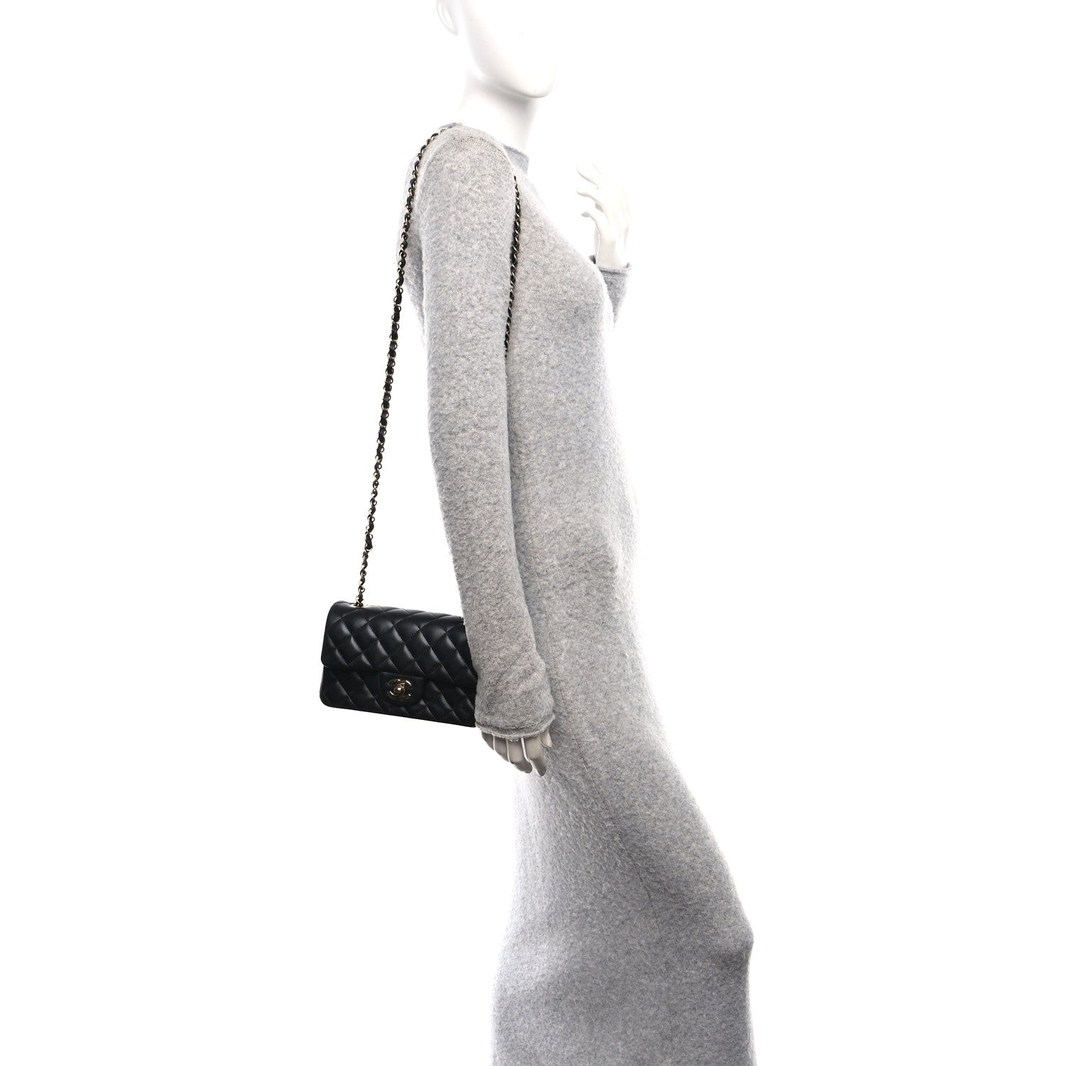 Chanel Lambskin Quilted Mini Rectangular Flap Black 2 of 11