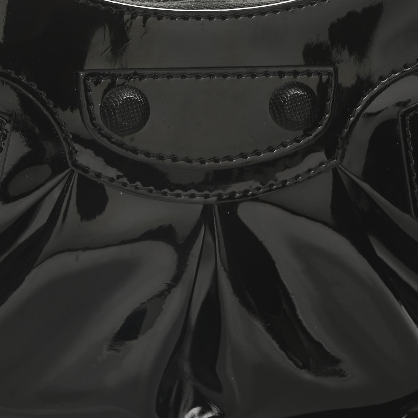 Patent Faux Leather Le Cagole Shoulder Bag XS Black