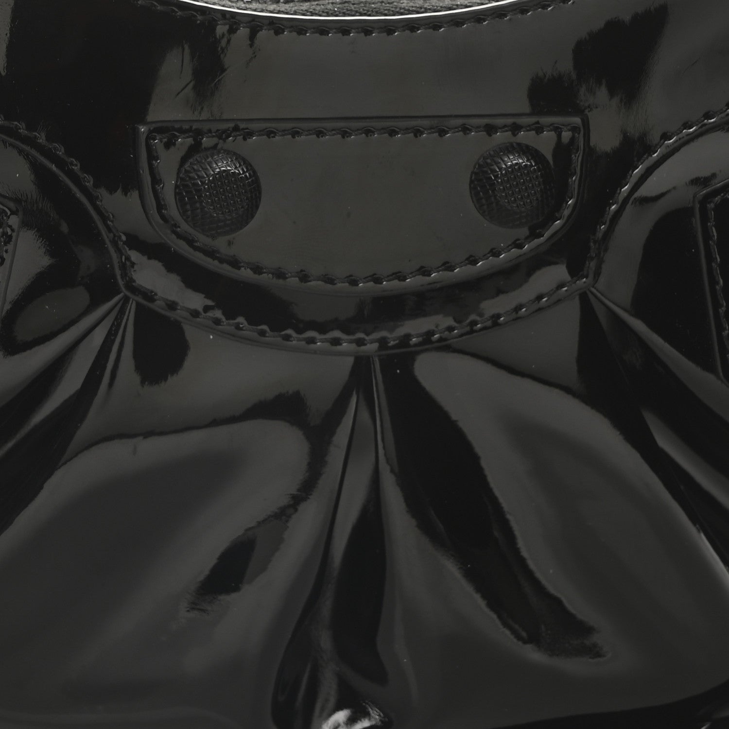 Balenciaga Patent Faux Leather Le Cagole Shoulder Bag XS Black 9 of 11