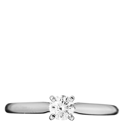 Cartier Platinum Diamond .18ct Solitaire Engagement Ring 46 3.75 1 of 7