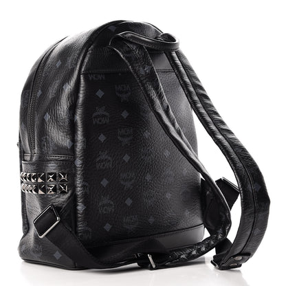 MCM Visetos Small Side Stud Stark Backpack Black 3 of 11