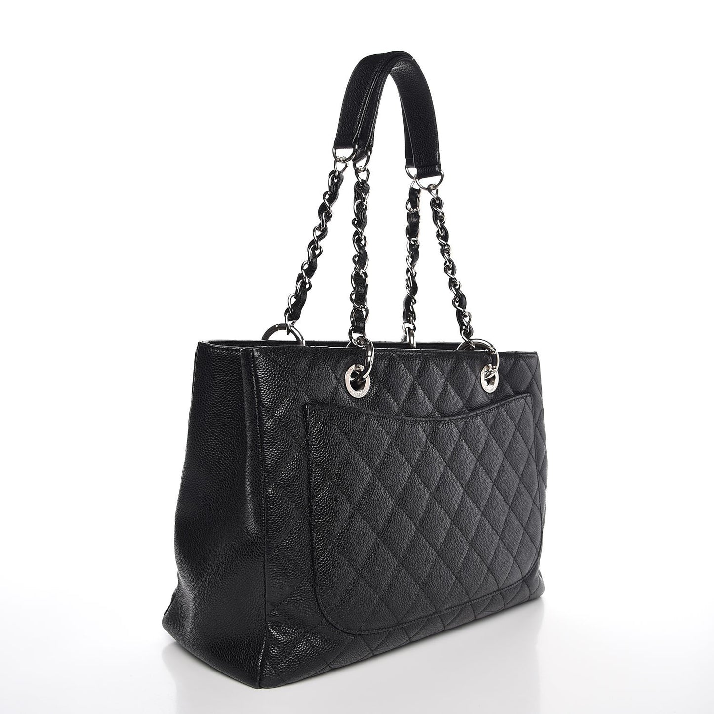 Caviar Quilted Grand Shopping Tote GST Black