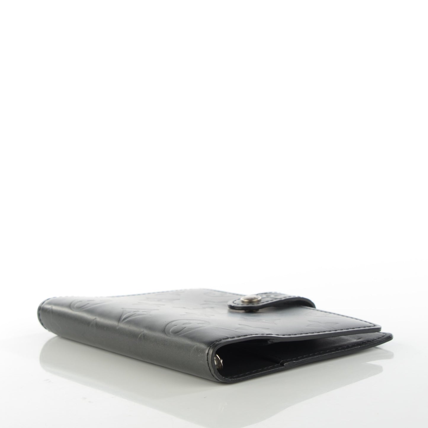 Monogram Mat Small Ring Agenda Cover Black