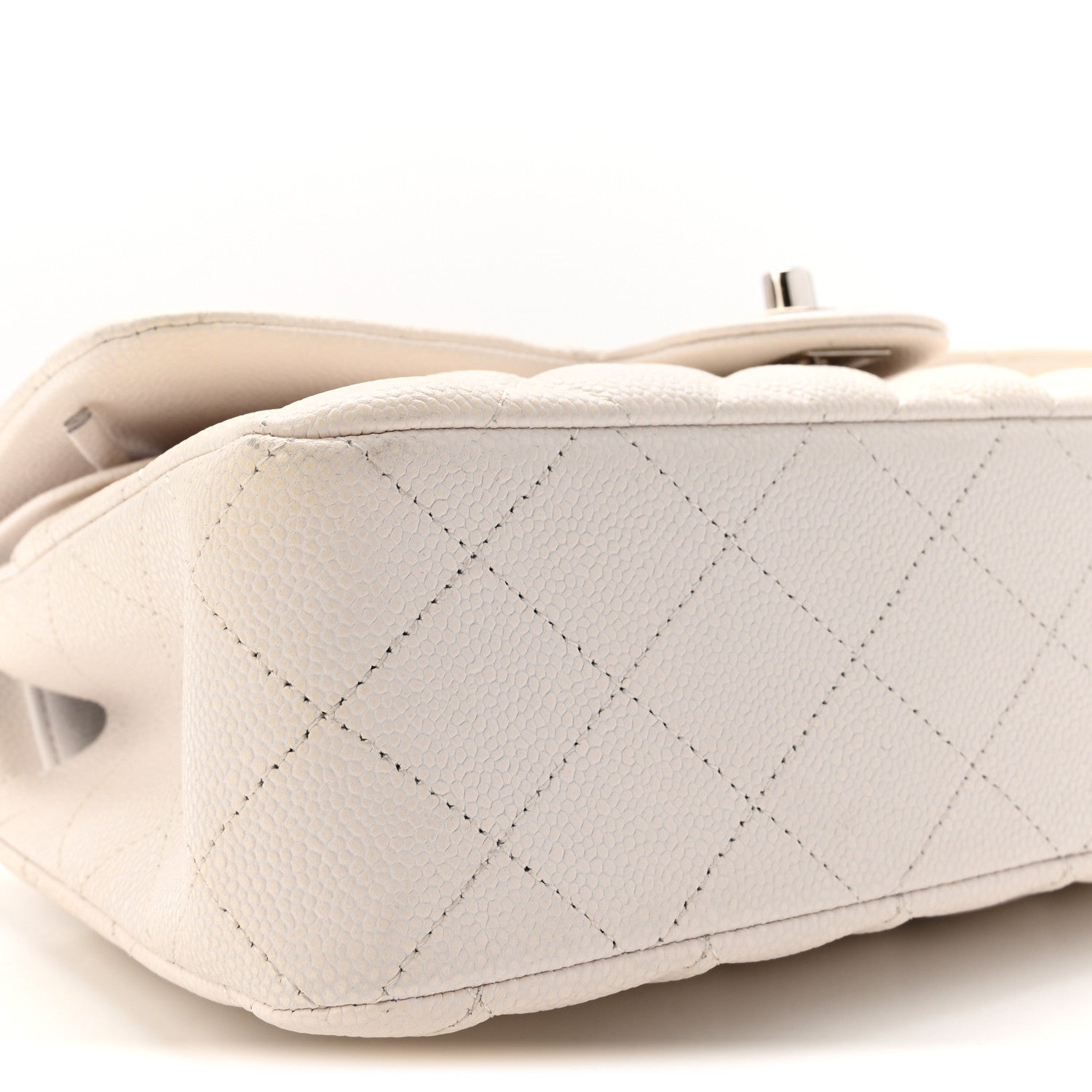 Chanel Caviar Quilted Small Double Flap White 9 of 10