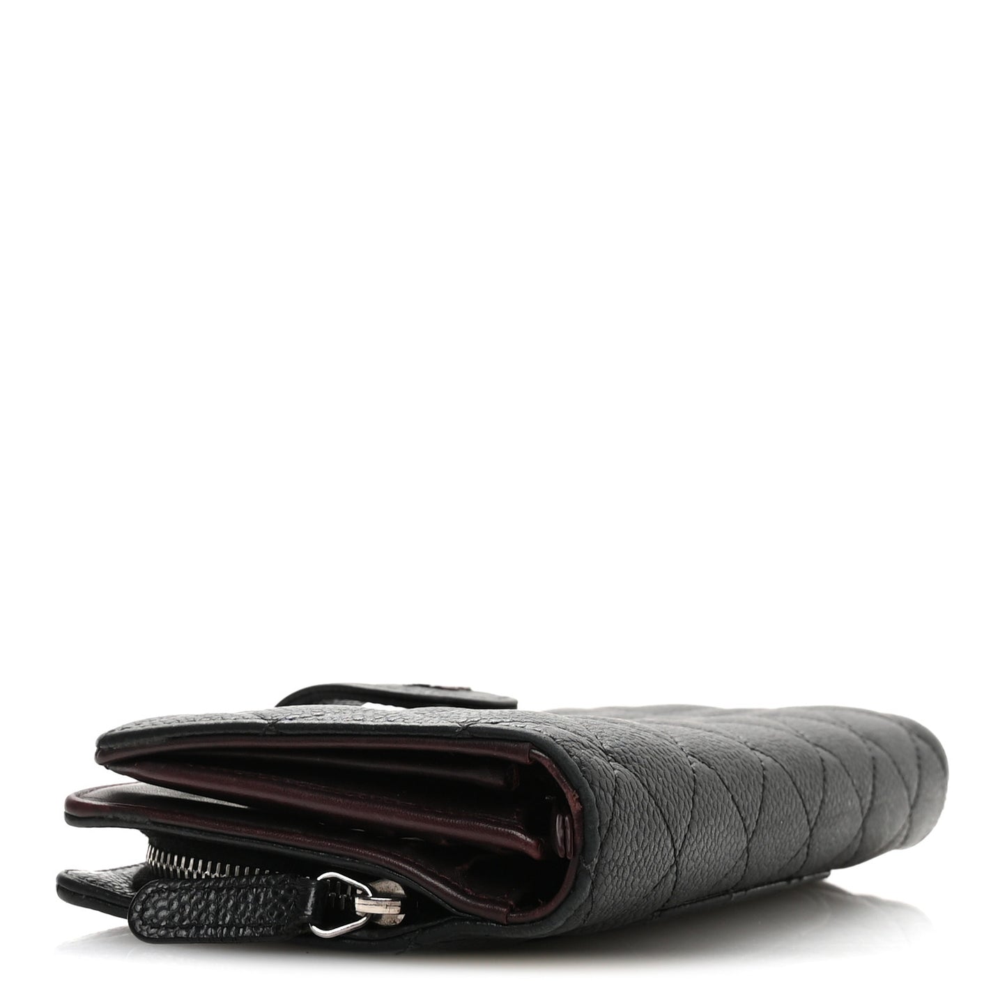 Caviar Quilted CC French Wallet Black