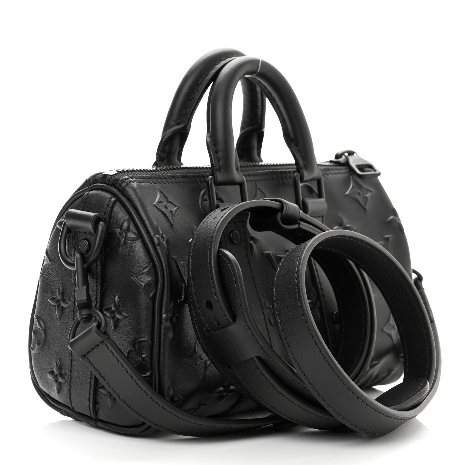 Louis Vuitton Monogram Seal Keepall XS Black 3 of 9