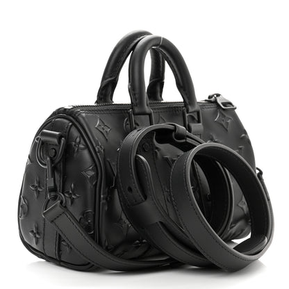 Louis Vuitton Monogram Seal Keepall XS Black 3 of 9