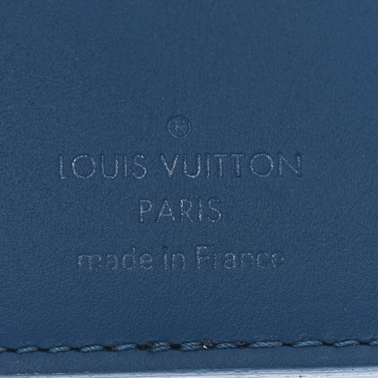 Cowhide Monogram Pocket Organizer Denim Blue