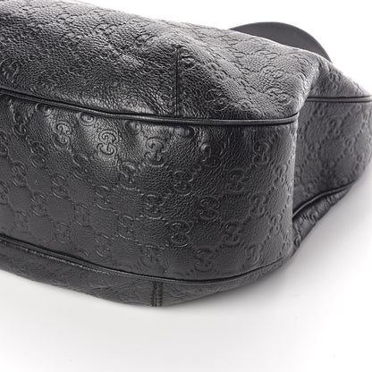 Gucci Guccissima Large New Ladies Web Hobo Black 15 of 15