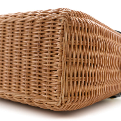 Miu Miu City Calfskin Wicker Midollino Bag White 10 of 13