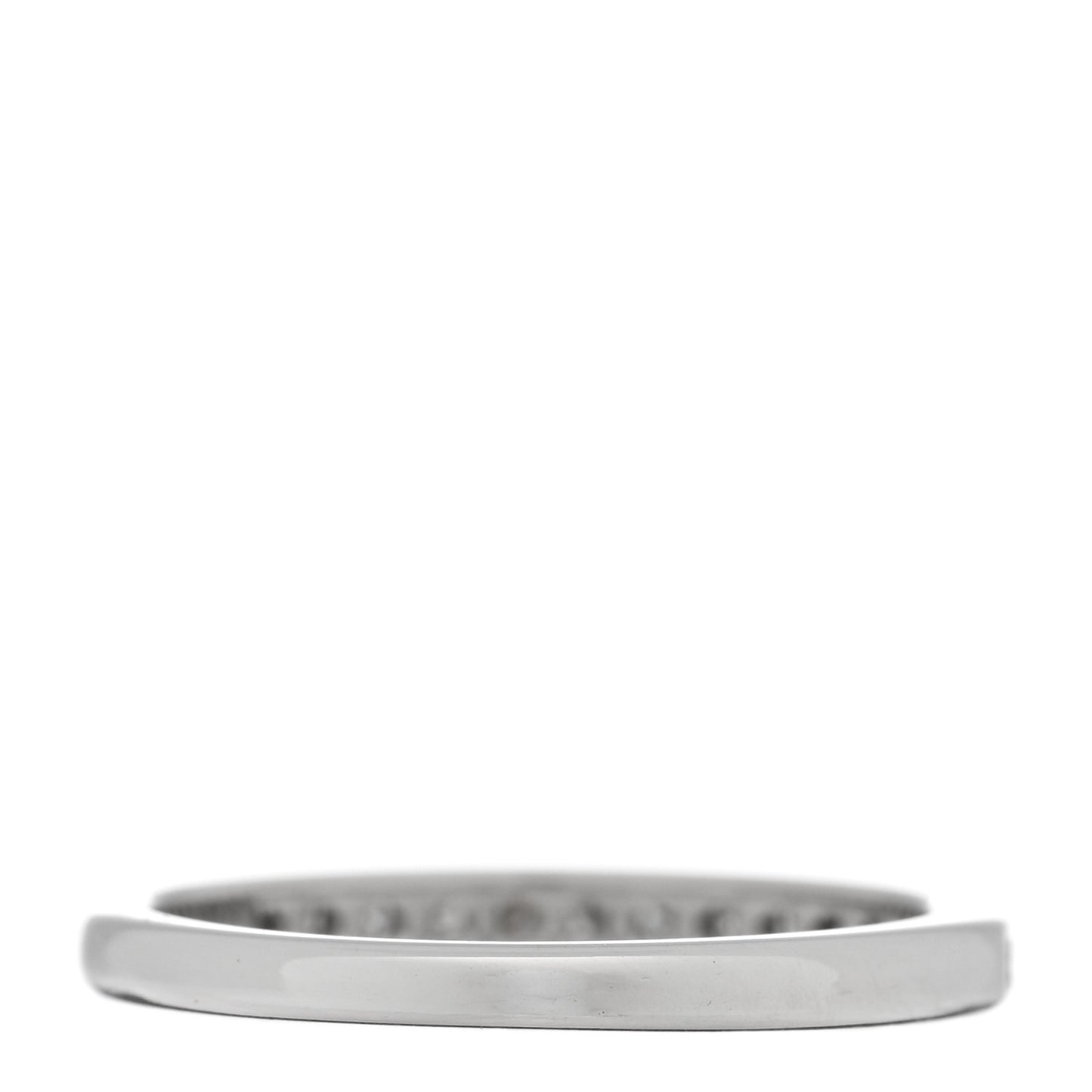 Platinum Diamond 2.5mm Half Circle Wedding Band Ring 48 4.5