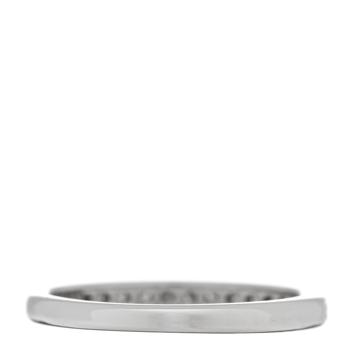 Tiffany Platinum Diamond 2.5mm Half Circle Wedding Band Ring 48 4.5 3 of 5