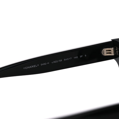 Chanel Acetate Polarized Pearl CC Square Sunglasses 5482-H Black 5 of 8