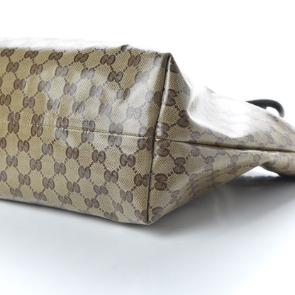Gucci Crystal Monogram Peggy Braided Tote Dark Brown 7 of 10