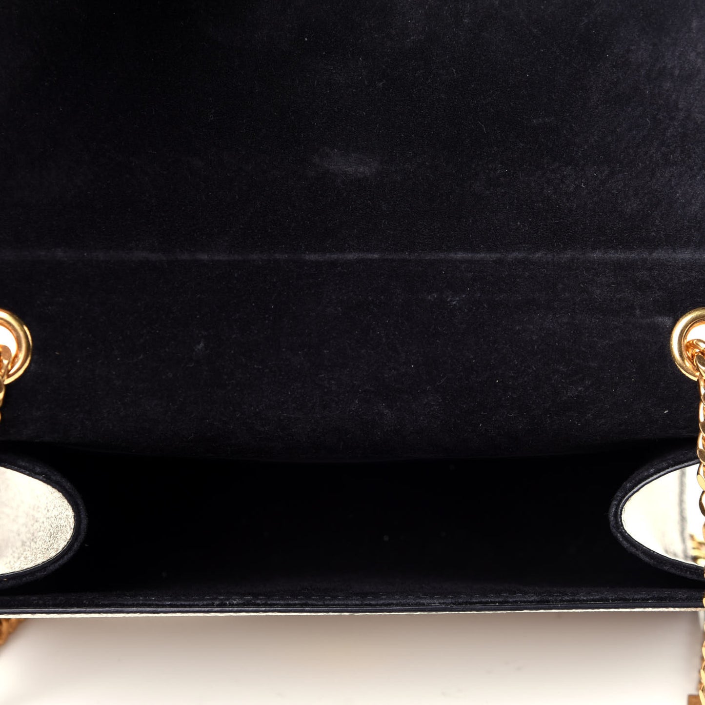 Metallic Calfskin Small Classic Monogram Kate Satchel Gold