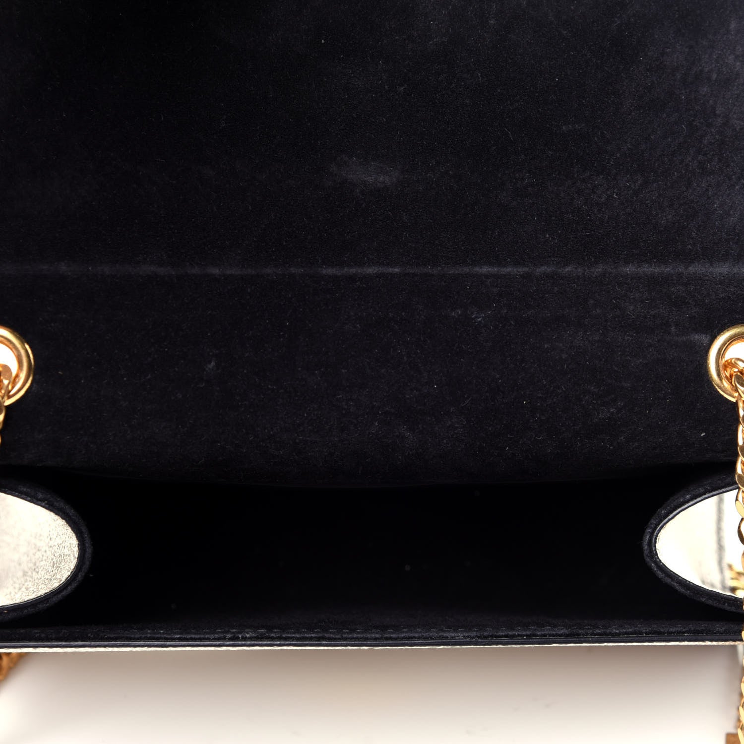 Saint Laurent Metallic Calfskin Small Classic Monogram Kate Satchel Gold 6 of 14