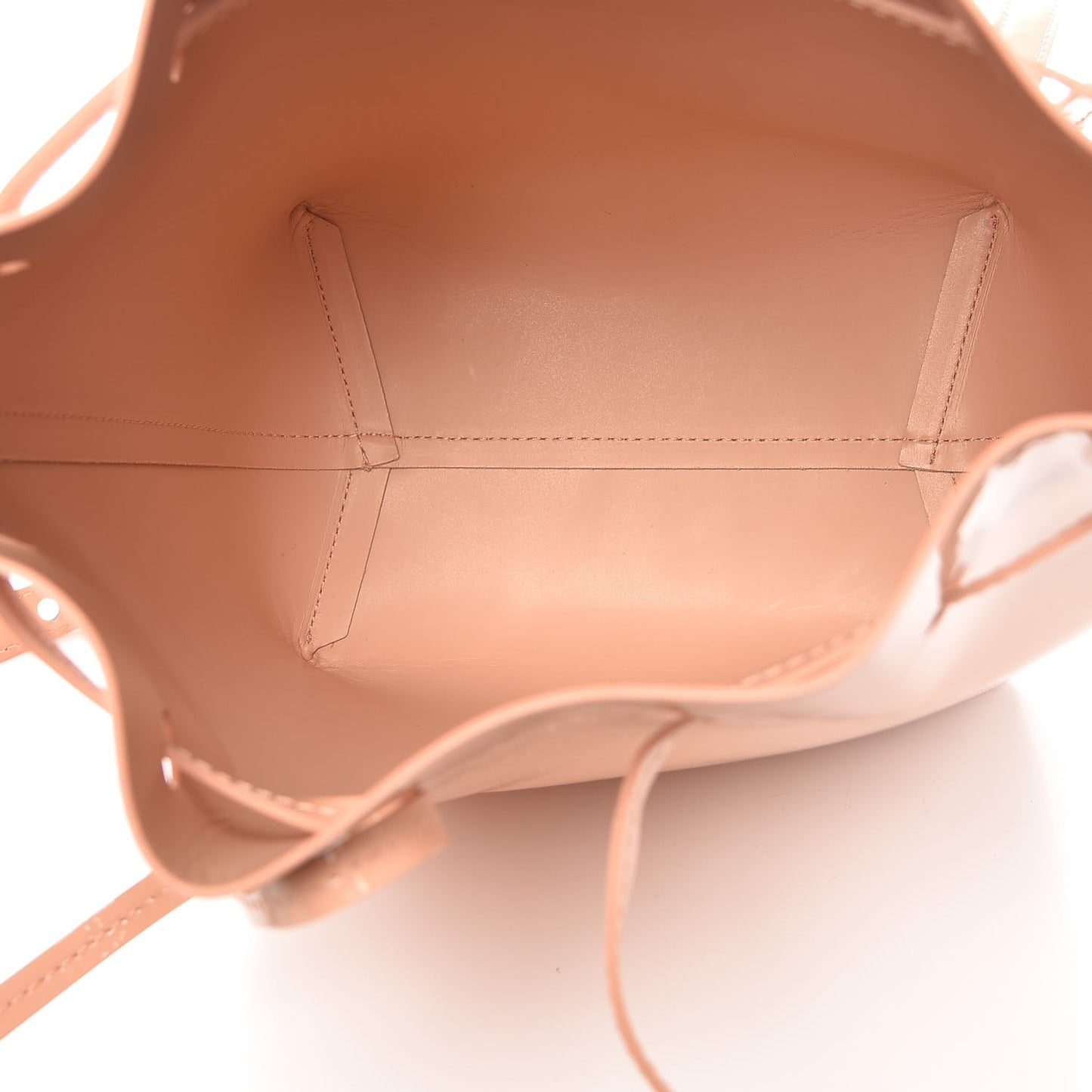 Patent Calfskin Mini Bucket Rosa