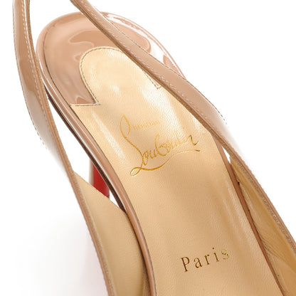 Christian Louboutin Patent Apostrophy 70 Slingback Pumps 39.5 Nude 7 of 10