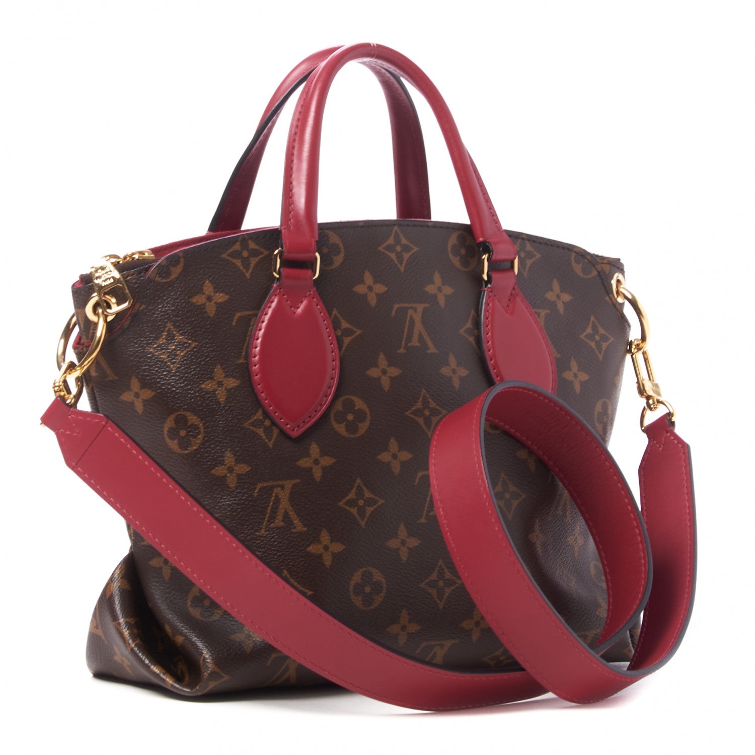 Louis Vuitton Monogram Flower Zipped Tote PM Lie de Vin 2 of 8