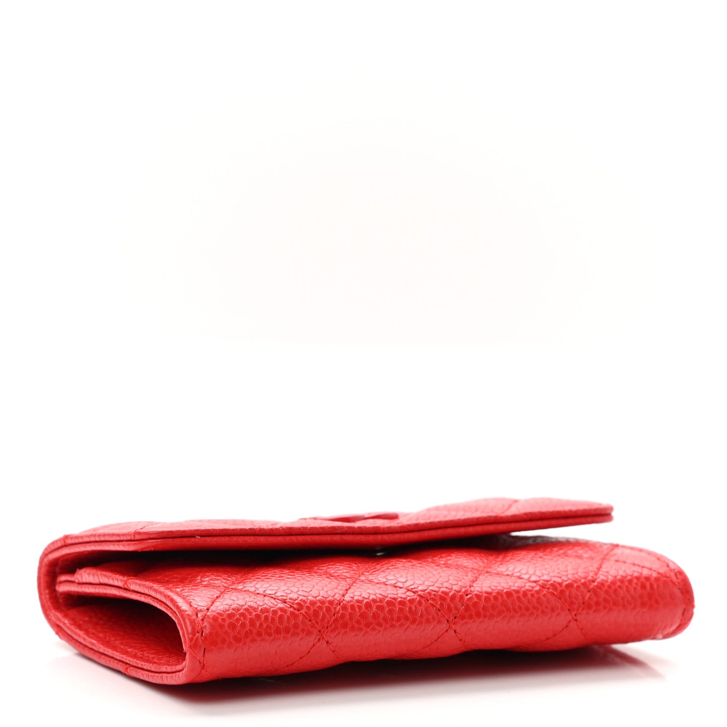 Caviar Quilted Incognito Flap Card Holder Red
