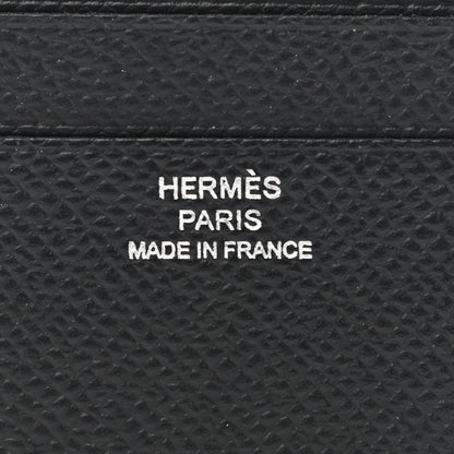 Hermes Epsom Citizen Twill Card Case Black 6 of 8
