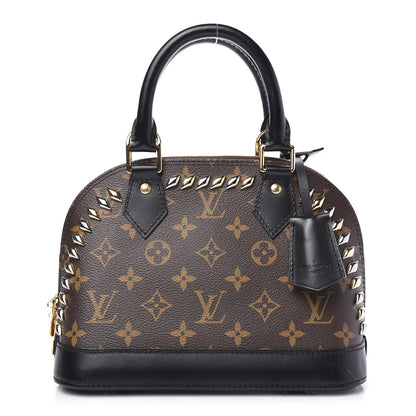 Louis Vuitton Monogram Macassar Studded Alma BB 1 of 9