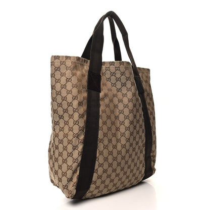 Gucci GG Monogram Medium Handle Vertical Tote Bag Dark Brown 3 of 10