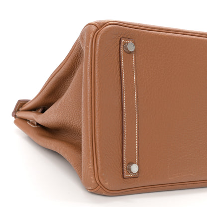 Hermes Taurillon Clemence Birkin 35 Gold 9 of 17