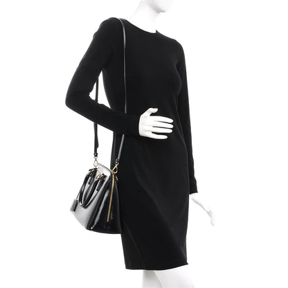 Prada Saffiano Vernice Medium Promenade Tote Black 2 of 8