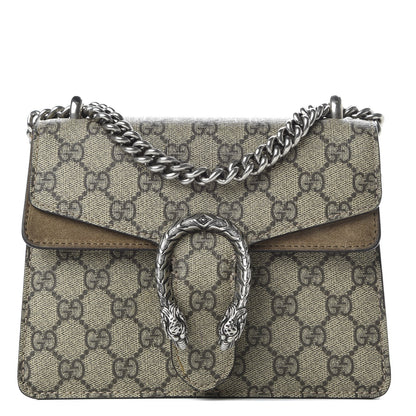Gucci GG Supreme Monogram Mini Dionysus Shoulder Bag Taupe 1 of 10