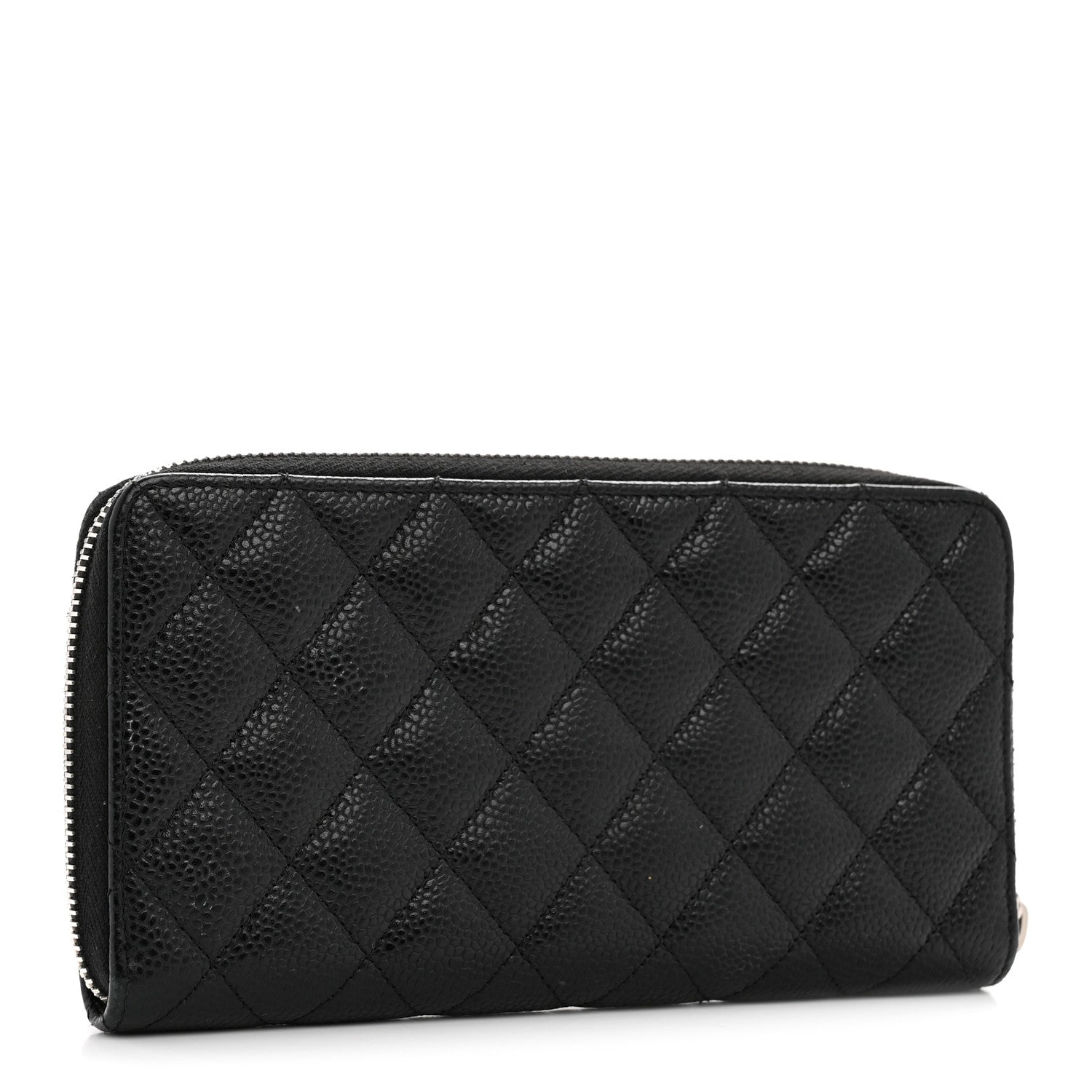 Chanel Caviar Quilted Large Gusset Zip Around Wallet Black 3 of 10