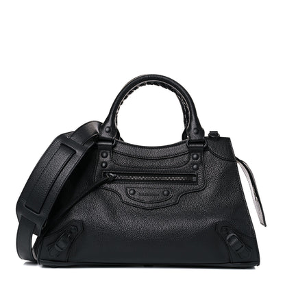 Balenciaga Grained Calfskin Neo Classic Black Hardware S City Black 1 of 8