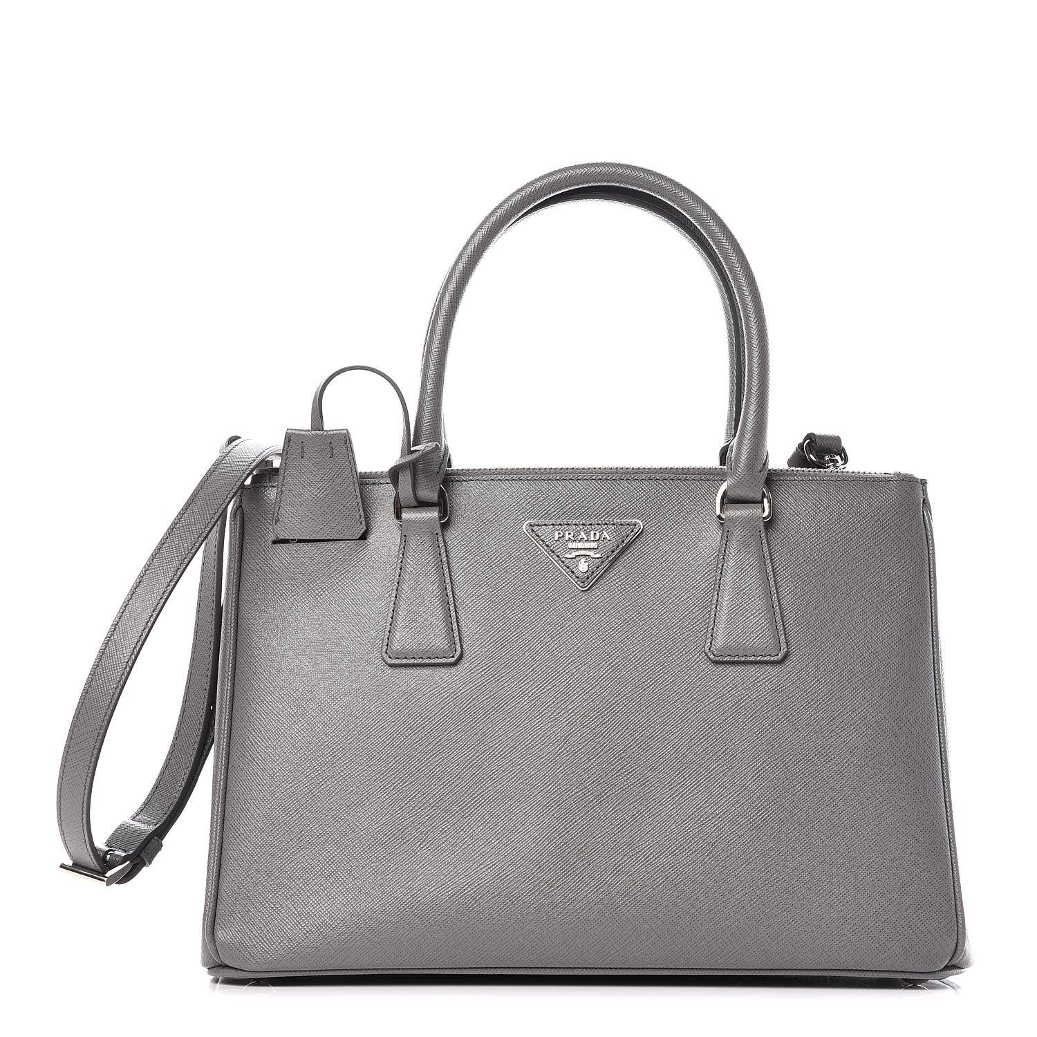 Prada Saffiano Small Galleria Double Zip Tote Marmo 1 of 9