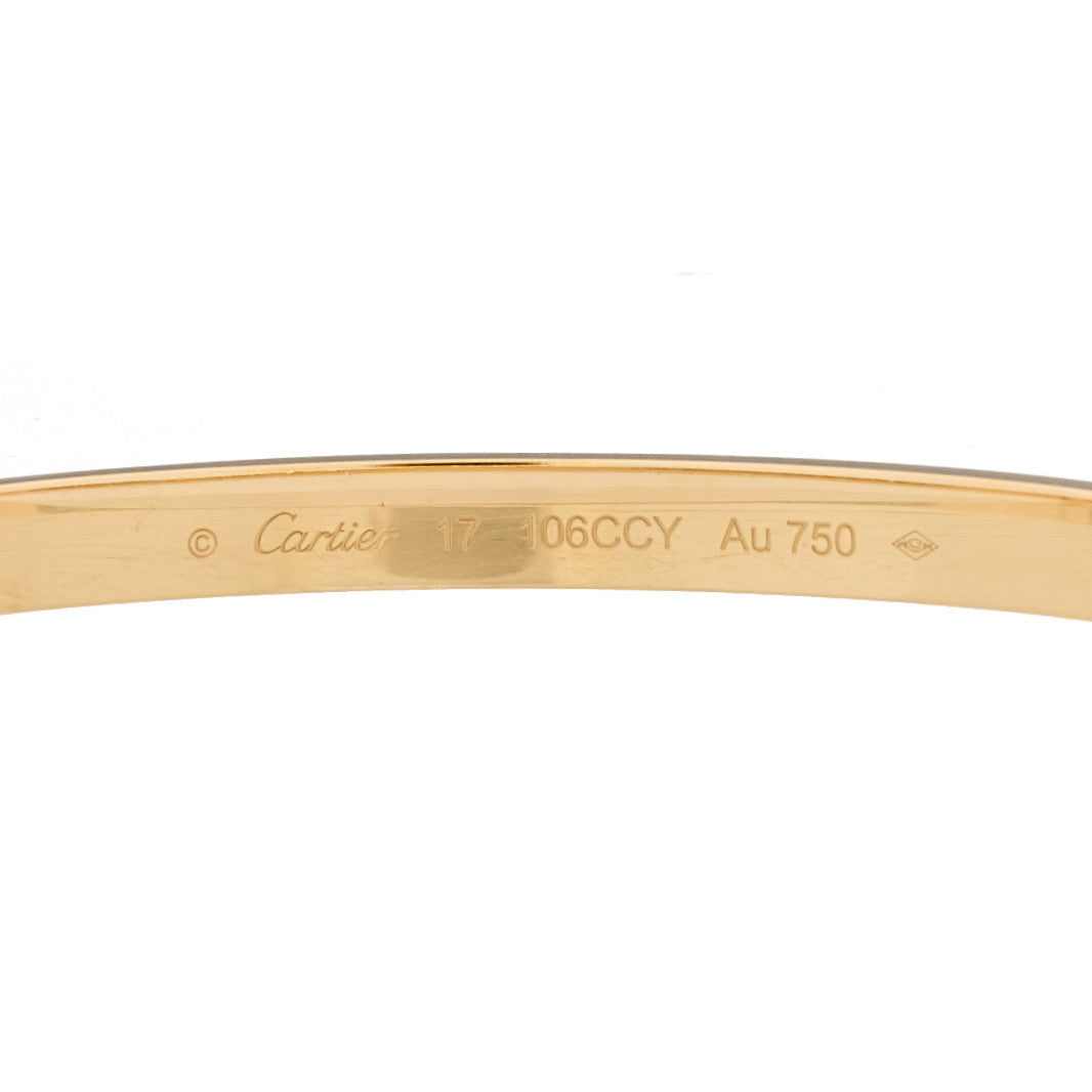 18K Yellow Gold Medium LOVE Bracelet 17