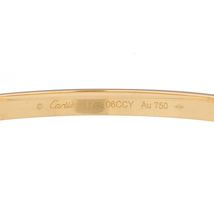 Cartier 18K Yellow Gold Medium LOVE Bracelet 17 3 of 9