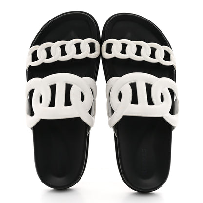 Hermes Nappa Womens Extra Sandals 38.5 White 2 of 12