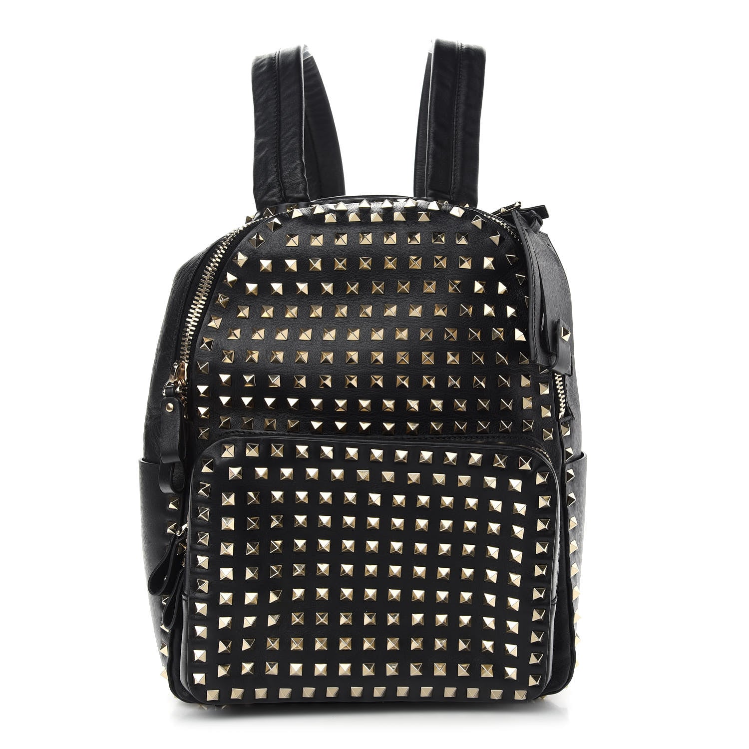 Valentino Garavani Calfskin Medium Rockstud All Over Backpack Black 1 of 8