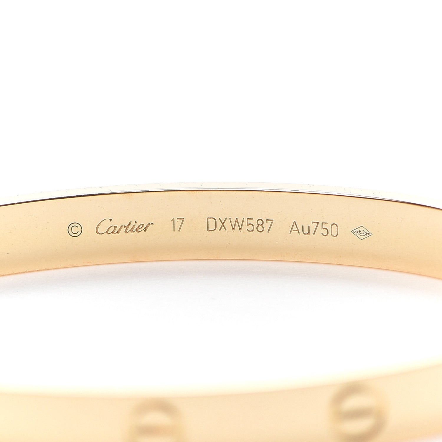 Cartier 18K Yellow Gold LOVE Bracelet 17 5 of 7