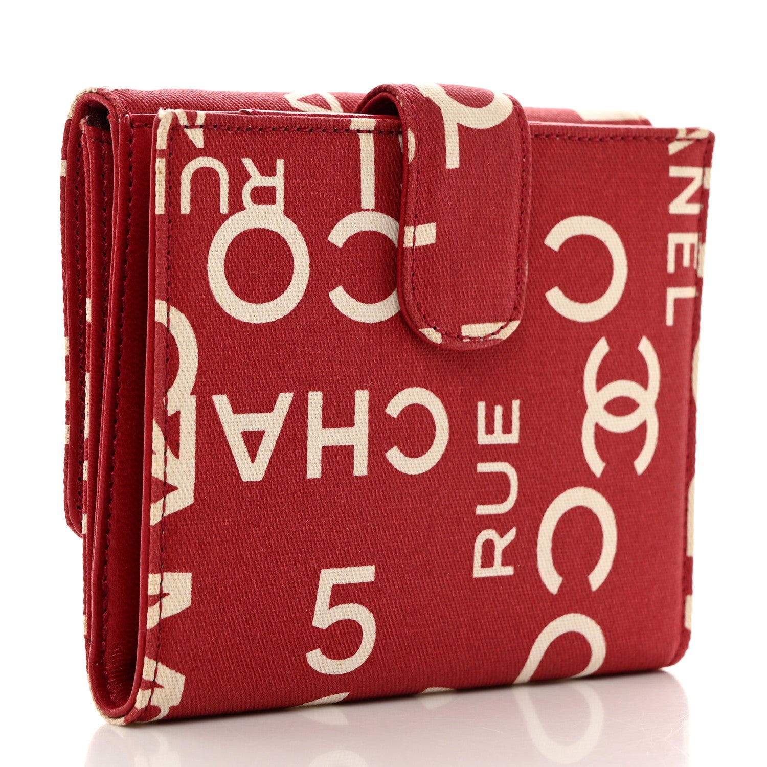 Chanel Canvas 31 Rue Cambon By The Sea Wallet Red 3 of 8