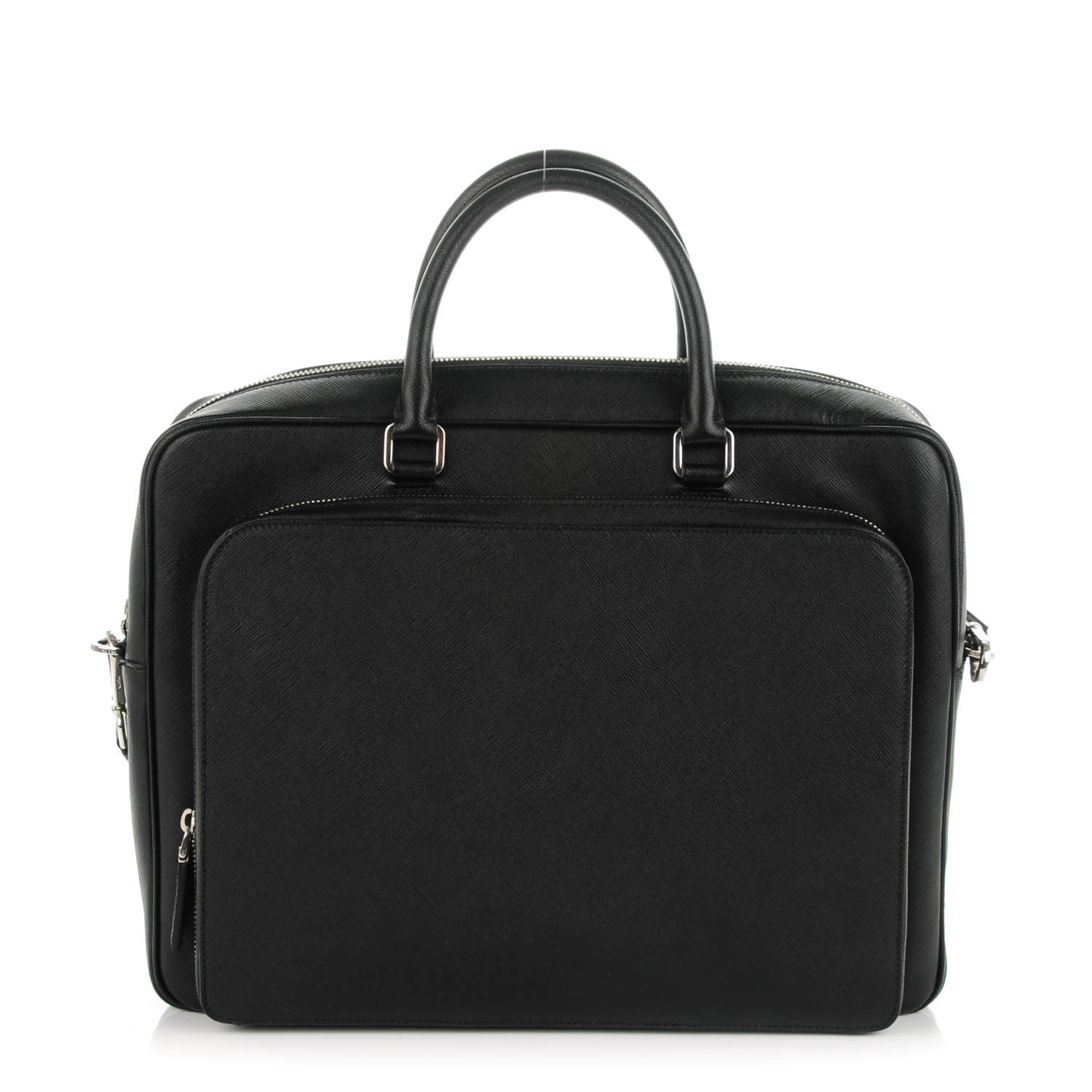 Prada Saffiano Travel Briefcase Nero Black 1 of 10