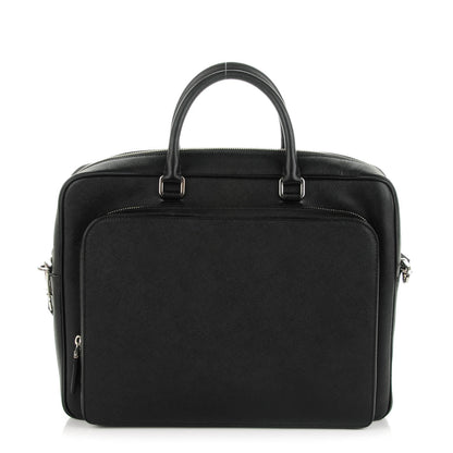 Prada Saffiano Travel Briefcase Nero Black 1 of 10